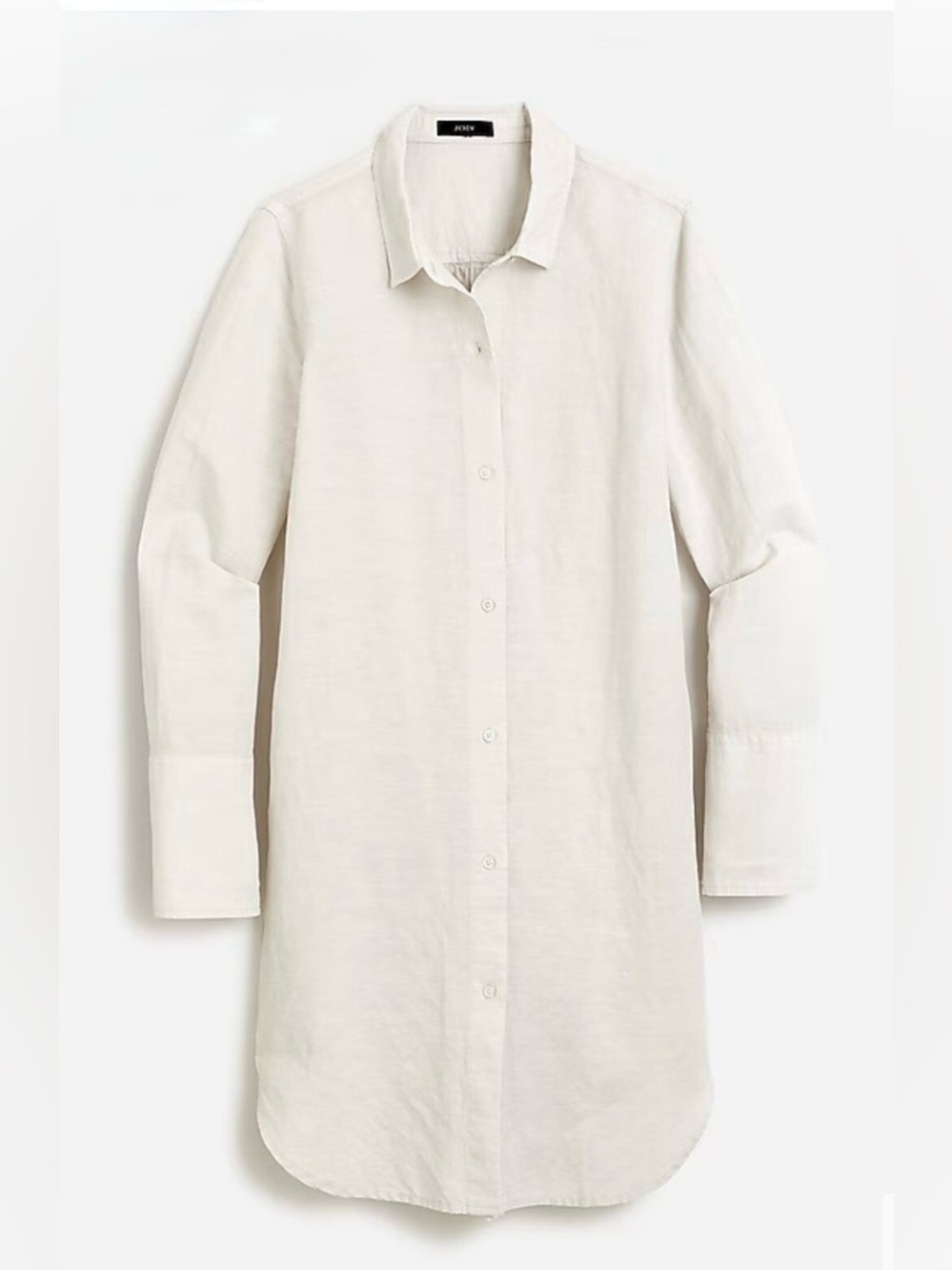J.Crew Relaxed Fit Linen Cotton Beach Shirt Cover Up Tan Size Small